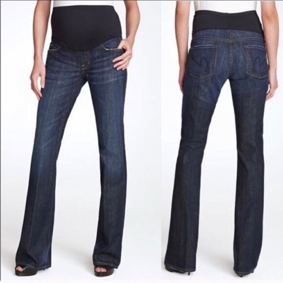 CITIZENS OF HUMANITY BELLY PANEL FLARE MATERNITY JEANS SIZE 29 - Picture 1 of 13